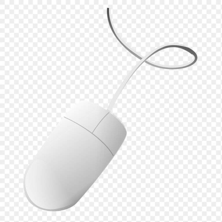 Wireless computer mouse on a white background