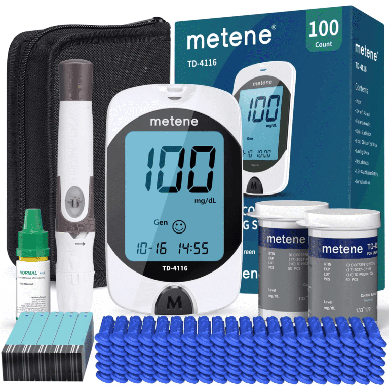Metene TD-4116 Blood Glucose Monitor Kits, Blood Sugar Testing Kit, HSA/FSA